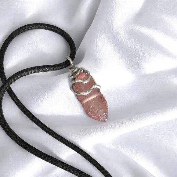 5 For $25💫Cotton Candy Quartz Pendant Necklace - Picture 4 of 5
